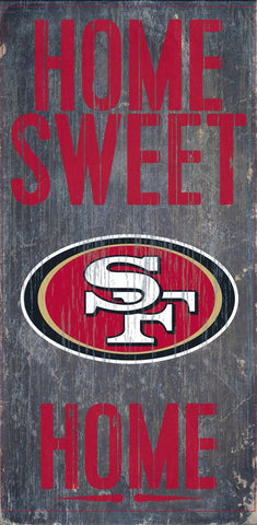 San Francisco 49ers Home Sweet Home Wood Wall Sign