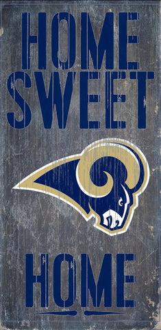 Los Angeles Rams Home Sweet Home Wood Wall Sign