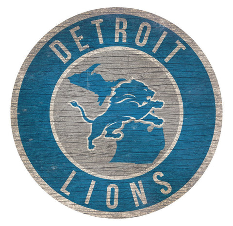 Detroit Lions 12" Wooden Wall Sign