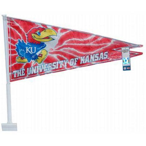 Kansas Jayhawks Auto Flag Pennant Style