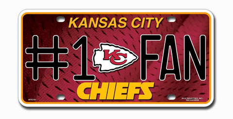 Kansas City Chiefs Metal Car Tag OUT OF STOCK