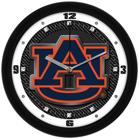 Auburn Tigers Carbon Fiber Wall Clock