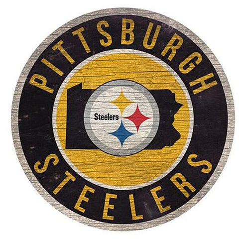 Pittsburgh Steelers 12" Wooden Wood Sign