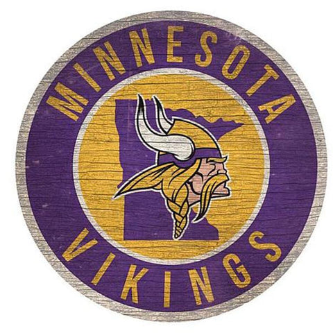 Minnesota Vikings 12" Wooden Wall Sign