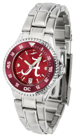 Alabama Crimson Tide Ladies AnoChrome with Color Bezel Stainless Steel Watch