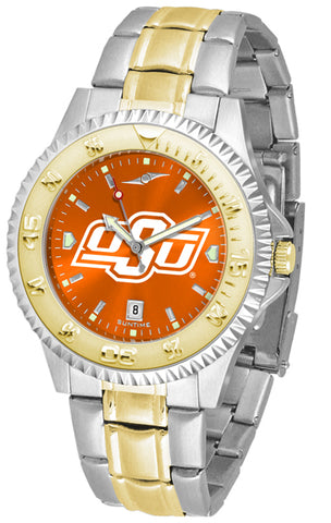 Oklahoma State Men's Competitor Stainless Steel AnoChrome Two Tone Watch